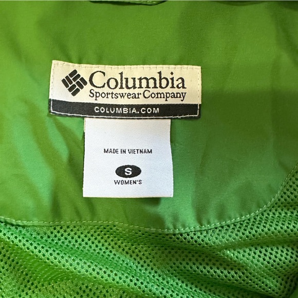 Columbia Mesh Lined Full Zip Windbreaker Omni-Shade Women’s small - Picture 8 of 9